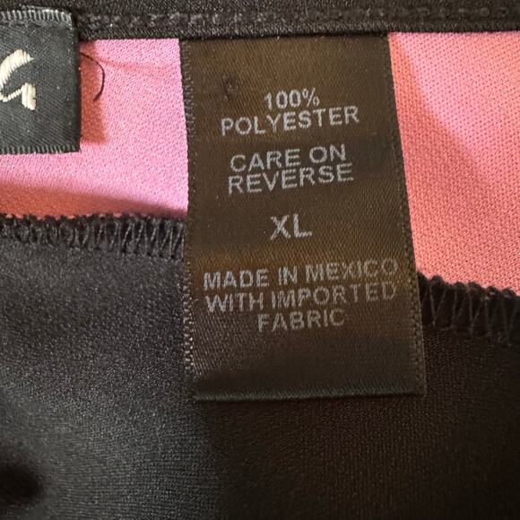 Vintage BCBG Paris Size XL Black and Lavender Asymmetrical Hem Dress - Picture 8 of 8